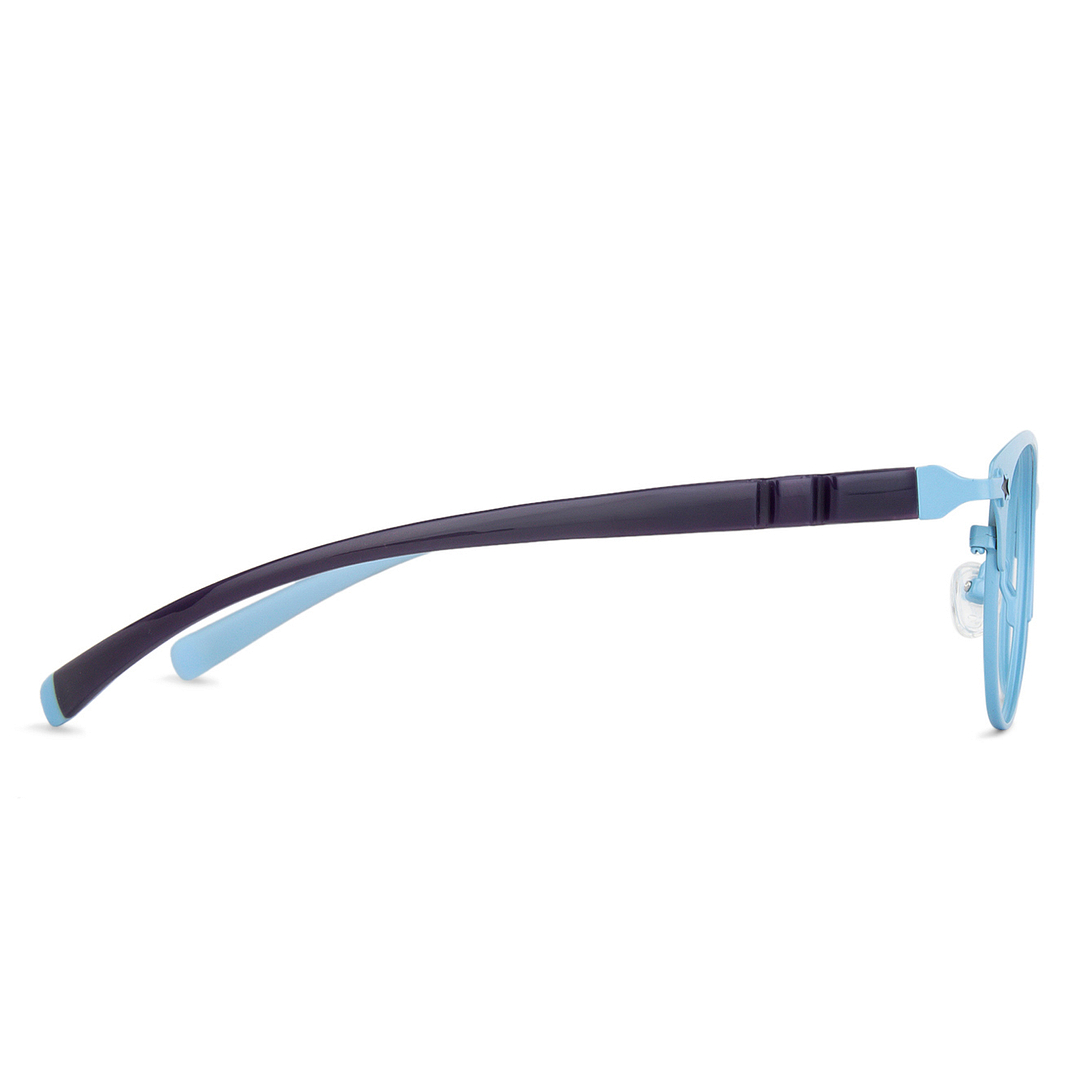 Lenskart Junior Computer Glasses Blue-Block Kids Computer Glasses: Sky Blue Blue Full Rim Cat Eye Kids  8-12 yrs  Lenskart Junior LKJ E10007CE-C3 right side