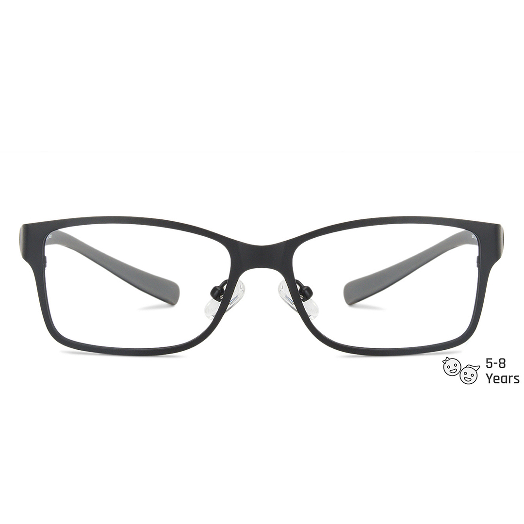 Lenskart Junior Computer Glasses Blue-Block Kids Computer Glasses: Black Grey Full Rim Rectangle Kids 5-8 Yrs Lenskart Junior Lkj E10008Ce-C2 left side