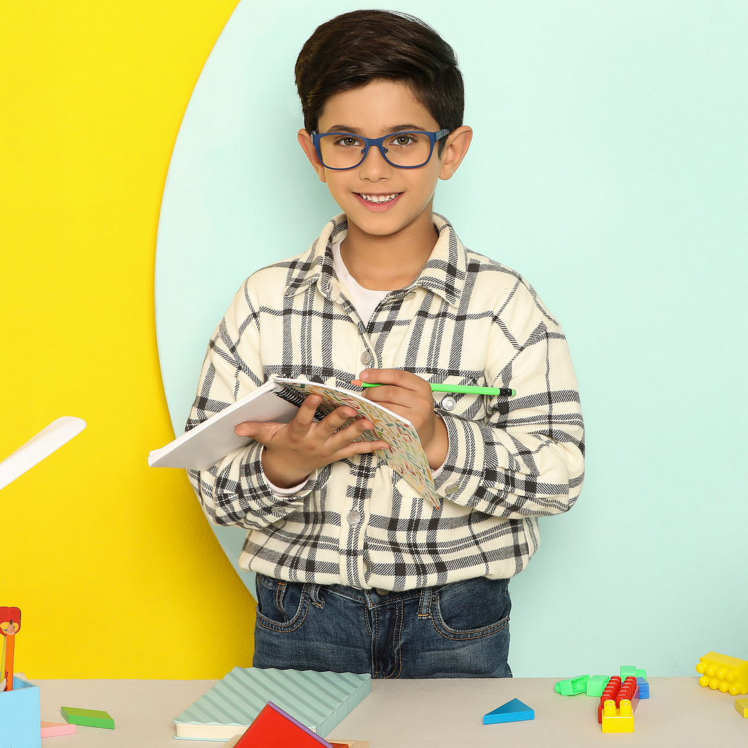 Hooper Online Sky Blue Full Rim Rectangle right side