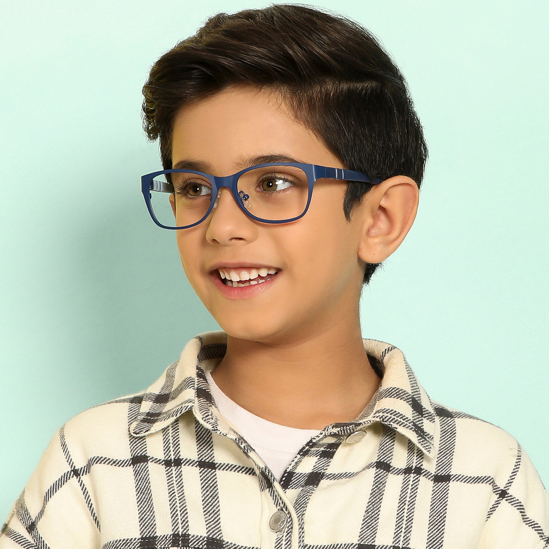 Hooper Online Sky Blue Full Rim Rectangle left side