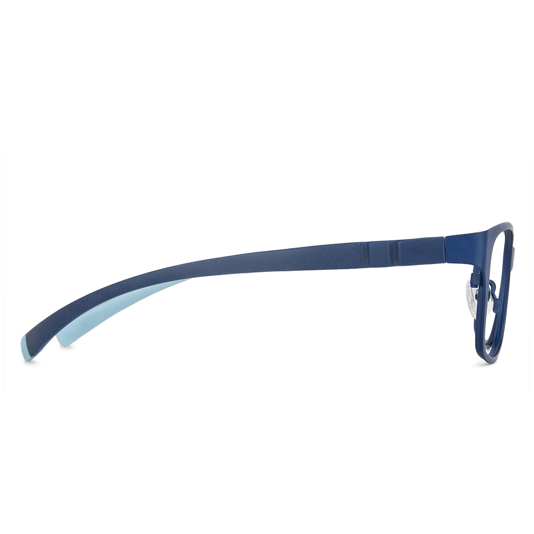 Hooper Screen Glasses Blue-Block Kids Computer Glasses: Blue Sky Blue Full Rim Rectangle Kids  5-8 yrs  Lenskart Junior LKJ E10009CE-C2 left side