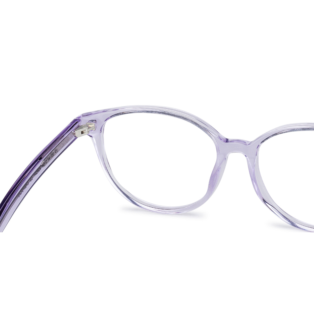 Hooper Online Purple Transparent Full Rim Cat Eye right side