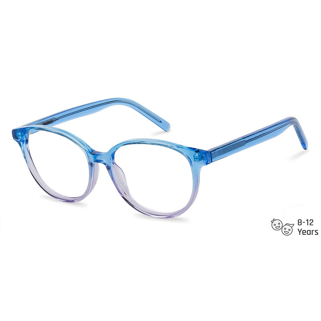 Hooper Online Blue Transparent Full Rim Cat Eye left side
