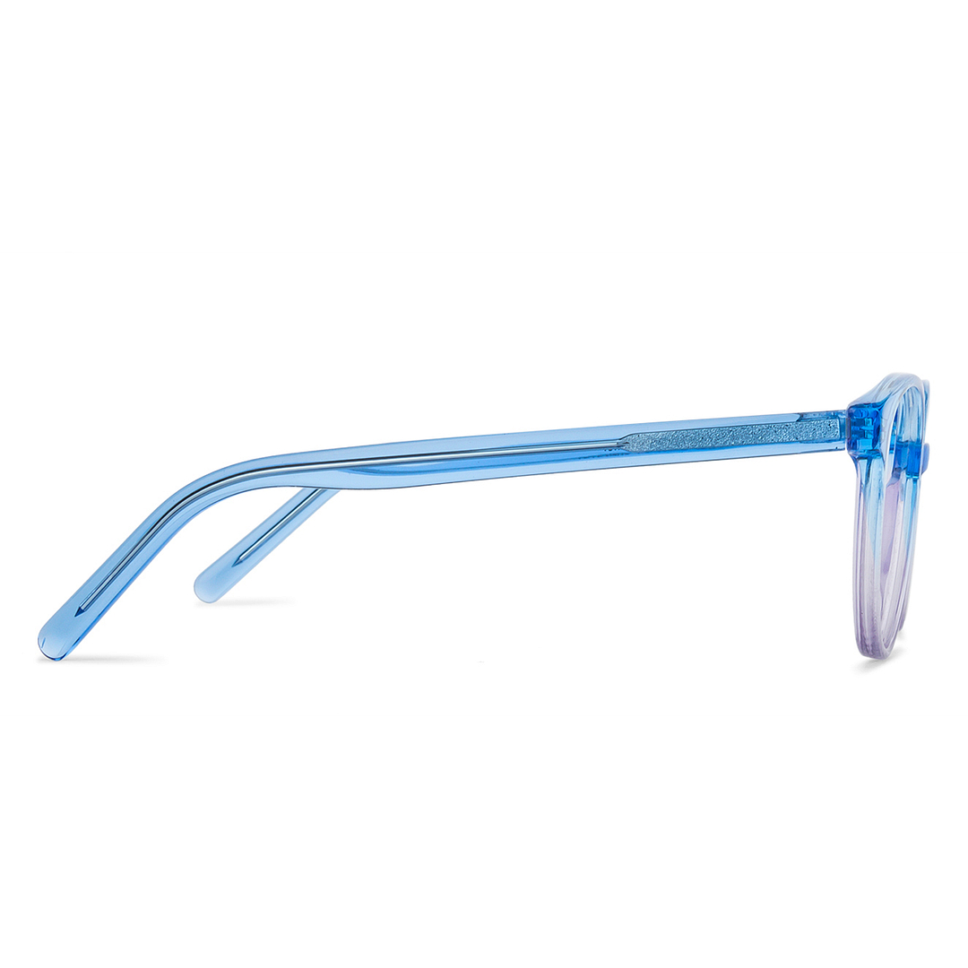 Hooper Online Blue Transparent Full Rim Cat Eye left side