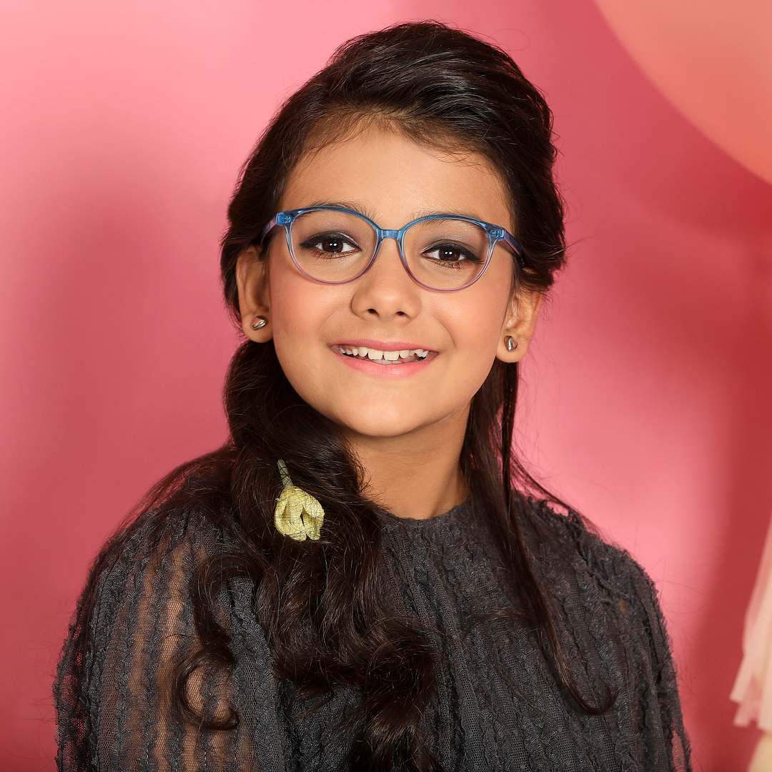 Hooper Online Blue Transparent Full Rim Cat Eye left side