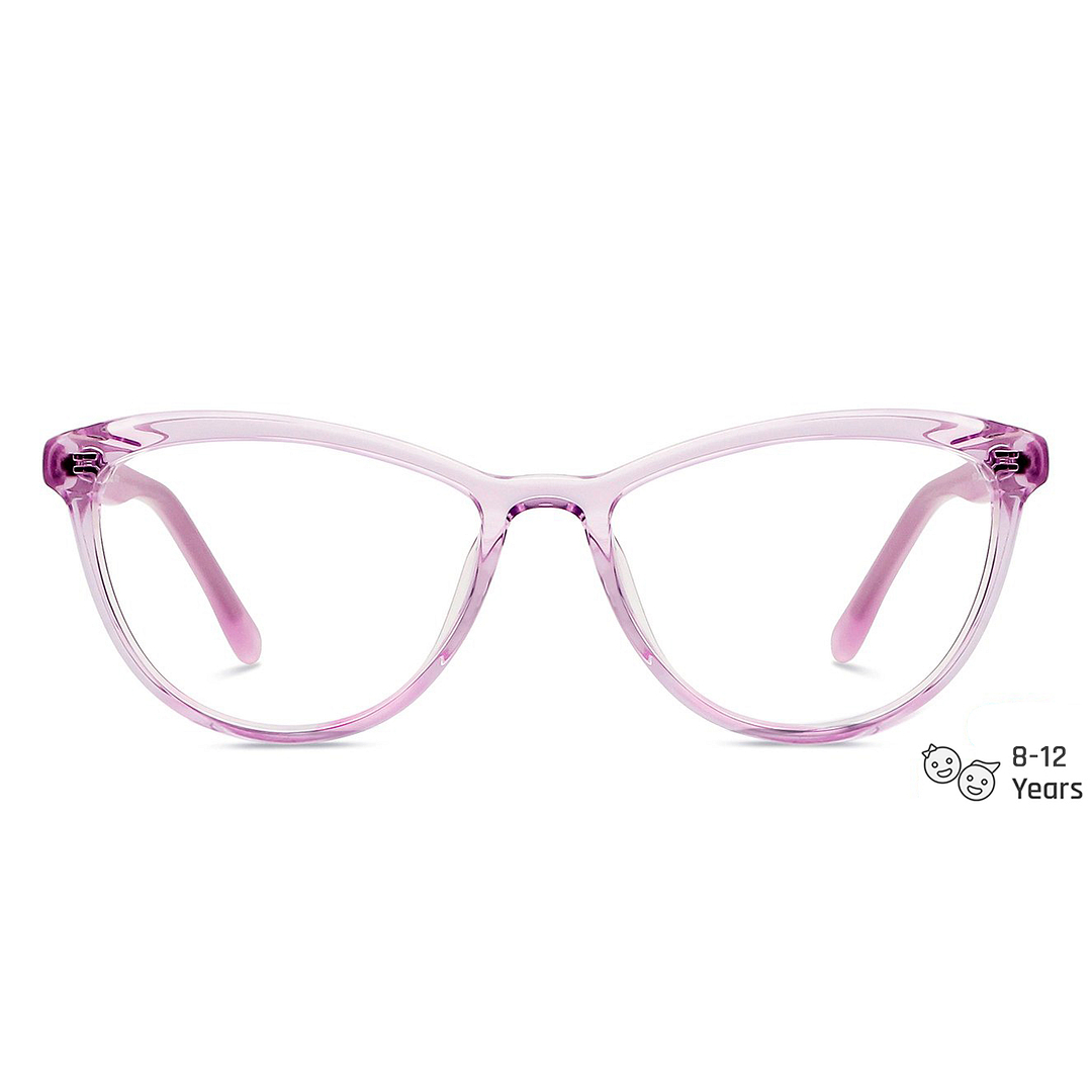 Hooper Online Purple Transparent Full Rim Cat Eye left side