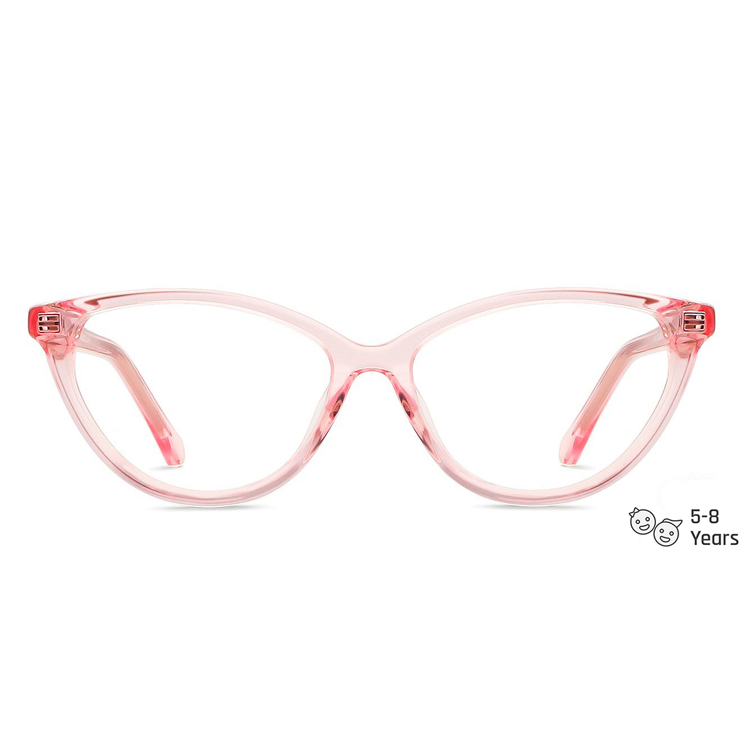 Hooper Online Pink Transparent Full Rim Cat Eye left side