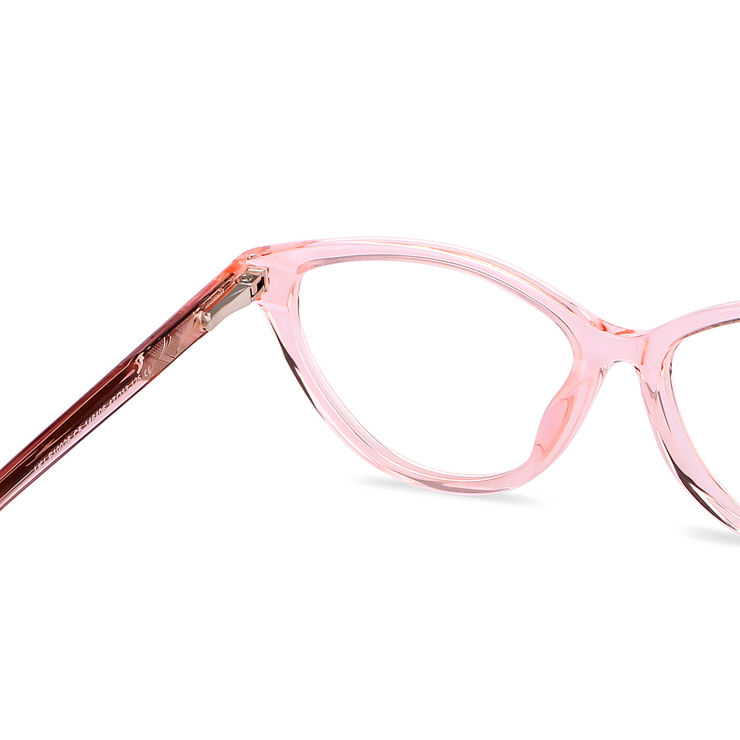 Hooper Online Pink Transparent Full Rim Cat Eye right side