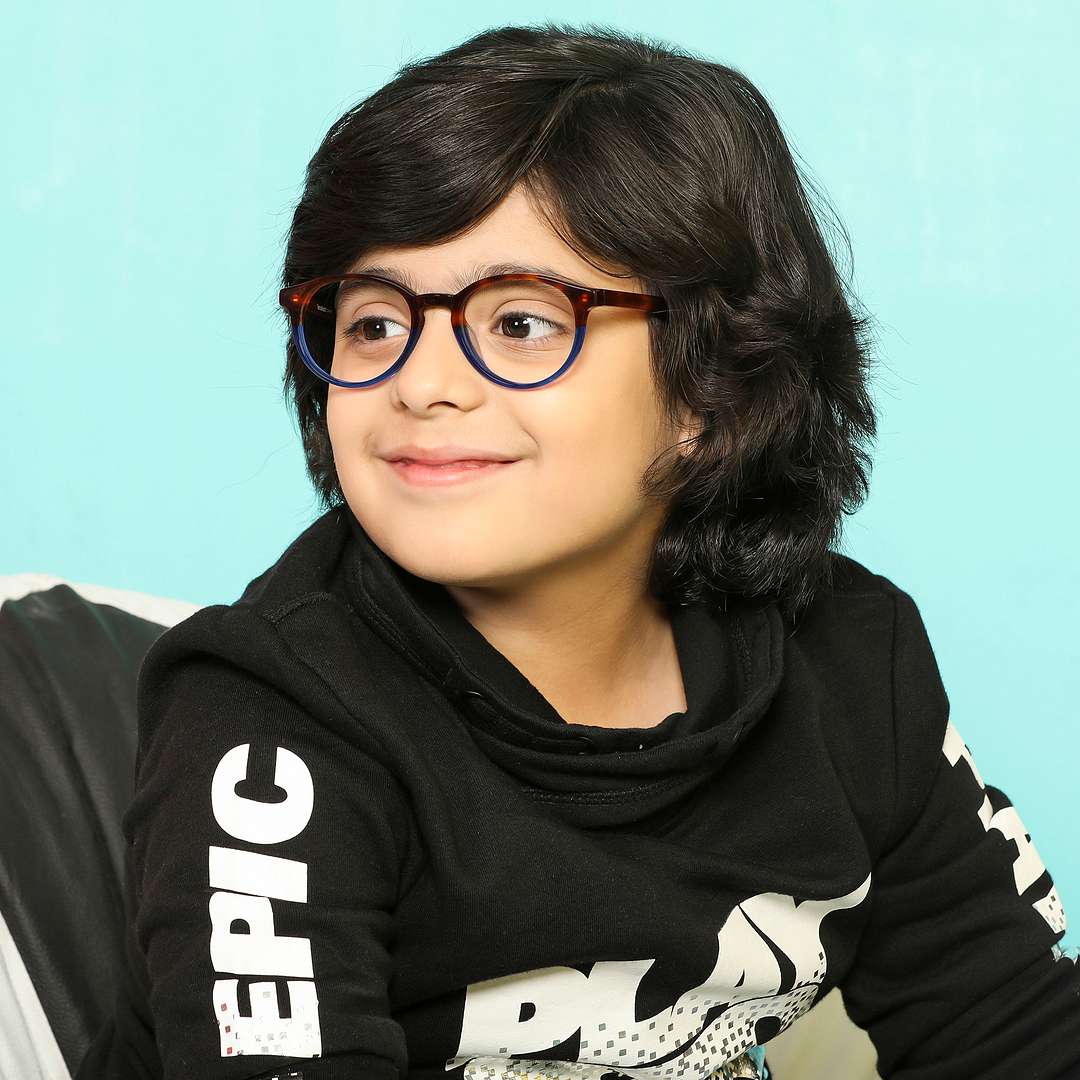 Hooper Online Blue Transparent Full Rim Round left side