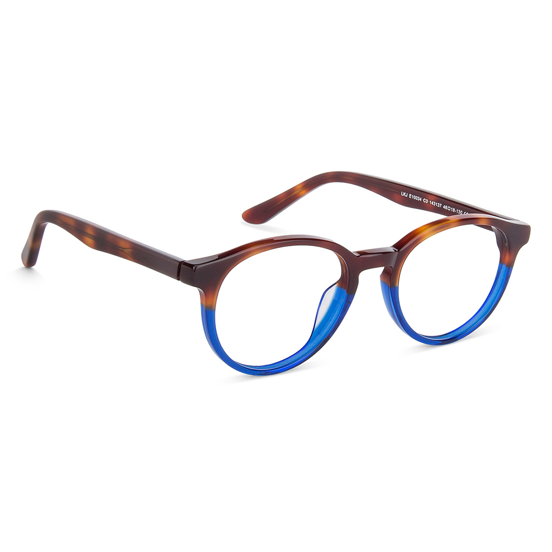 Hooper Online Blue Transparent Full Rim Round left side