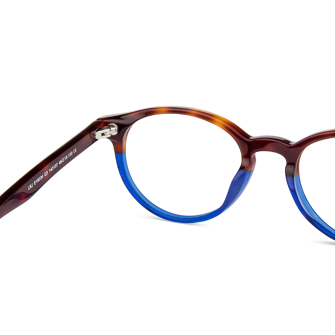 Hooper Online Blue Transparent Full Rim Round left side