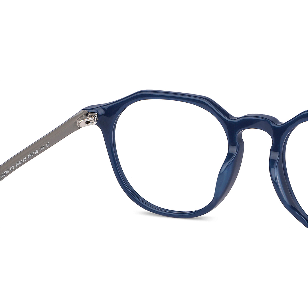 Hooper Online Sky Blue Full Rim Geometric right side