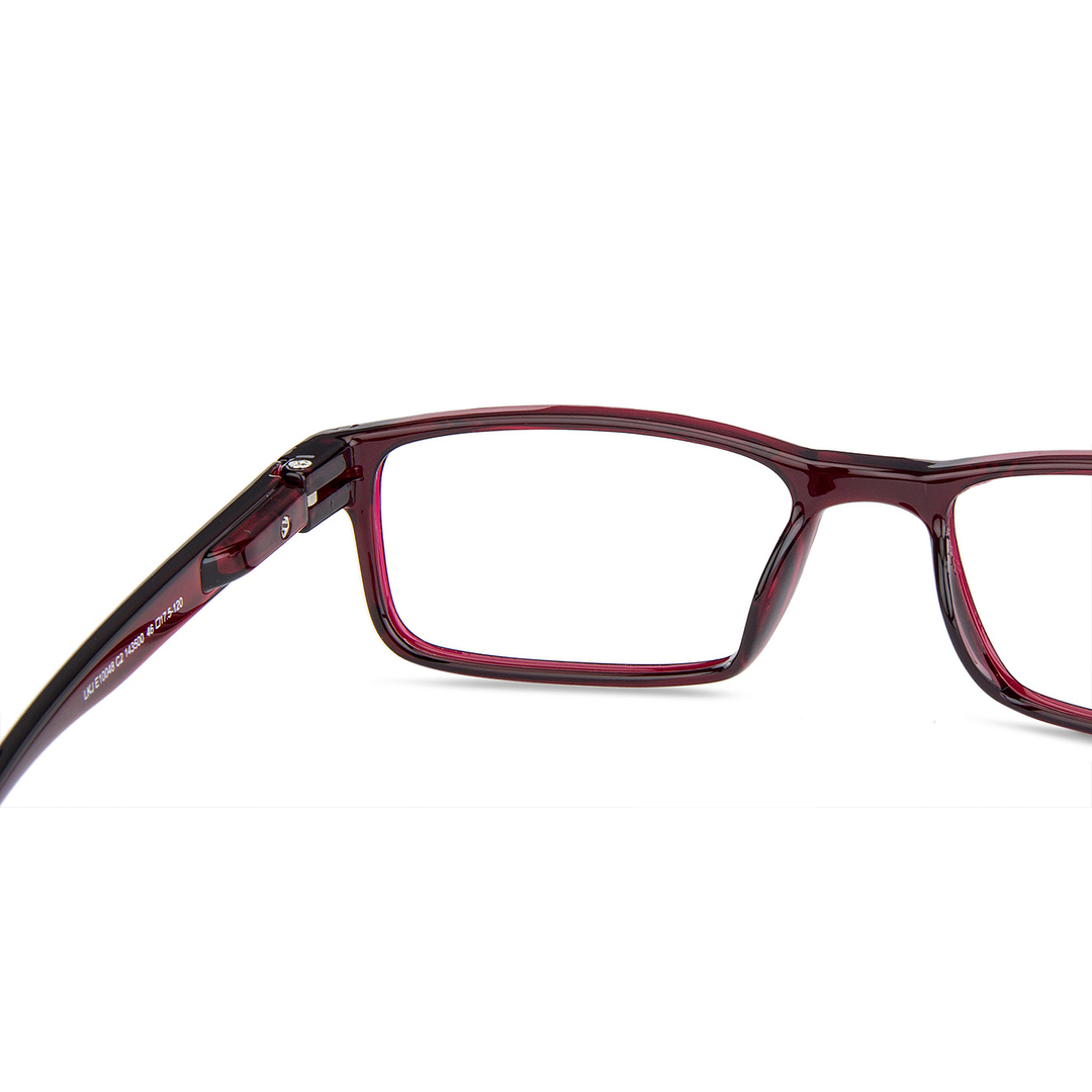 Hooper Online Red Transparent Full Rim Rectangle right side