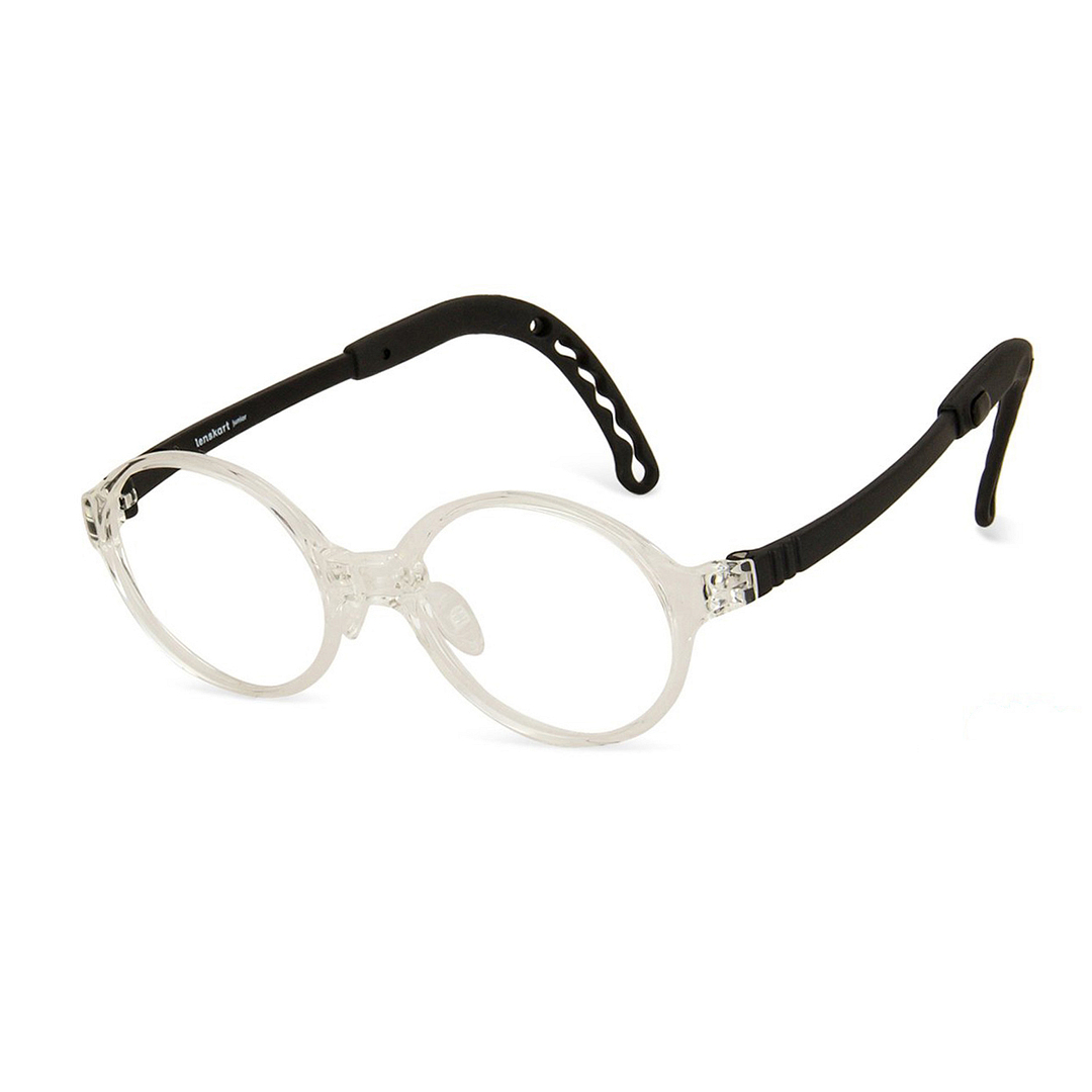 Hooper Screen Glasses Blue-Block Kids Computer Glasses: Transparent Black Full Rim Round Kid  2-5 yrs  Lenskart Junior LKJ E10063CE-C1 right side