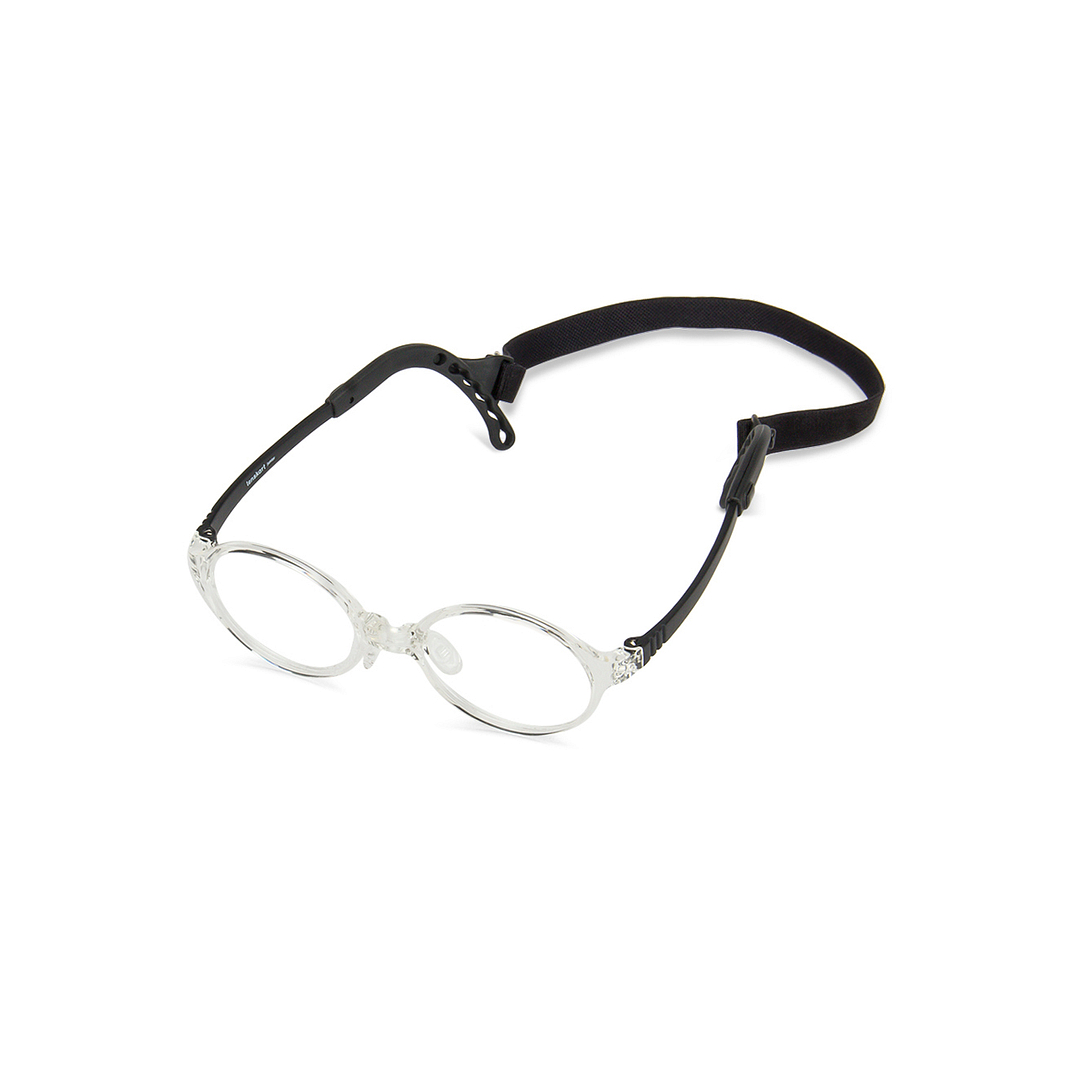 Hooper Screen Glasses Blue-Block Kids Computer Glasses: Transparent Black Full Rim Round Kid  2-5 yrs  Lenskart Junior LKJ E10063CE-C1 left side