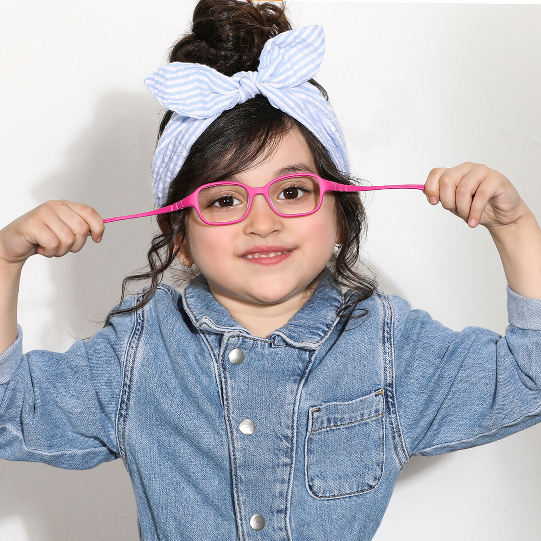Hooper Online Pink Full Rim Rectangle left side