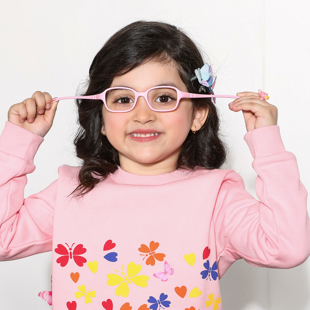 Hooper Online Pink Transparent Full Rim Rectangle left side