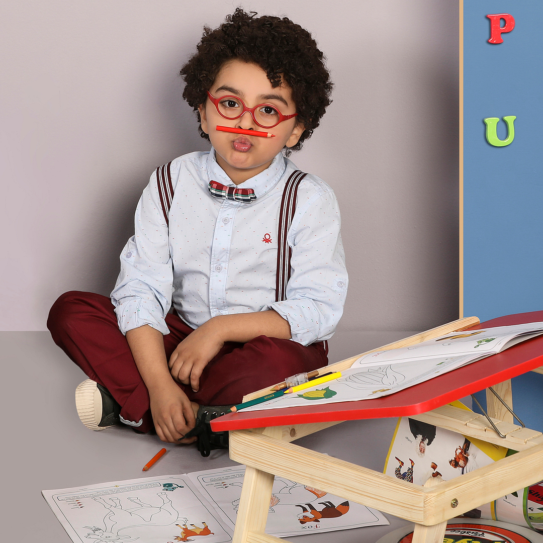 Hooper Blue-Block Kids Computer Glasses: Matte Red Pink Full Rim Round Kids Kids  2-5 yrs  Lenskart Junior Airflex LKJ E10061-C9 right side