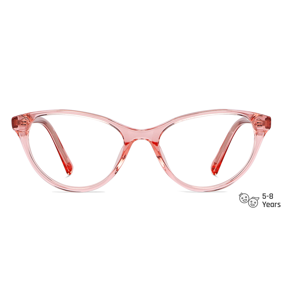 Hooper Online Pink Transparent Full Rim Cat Eye left side