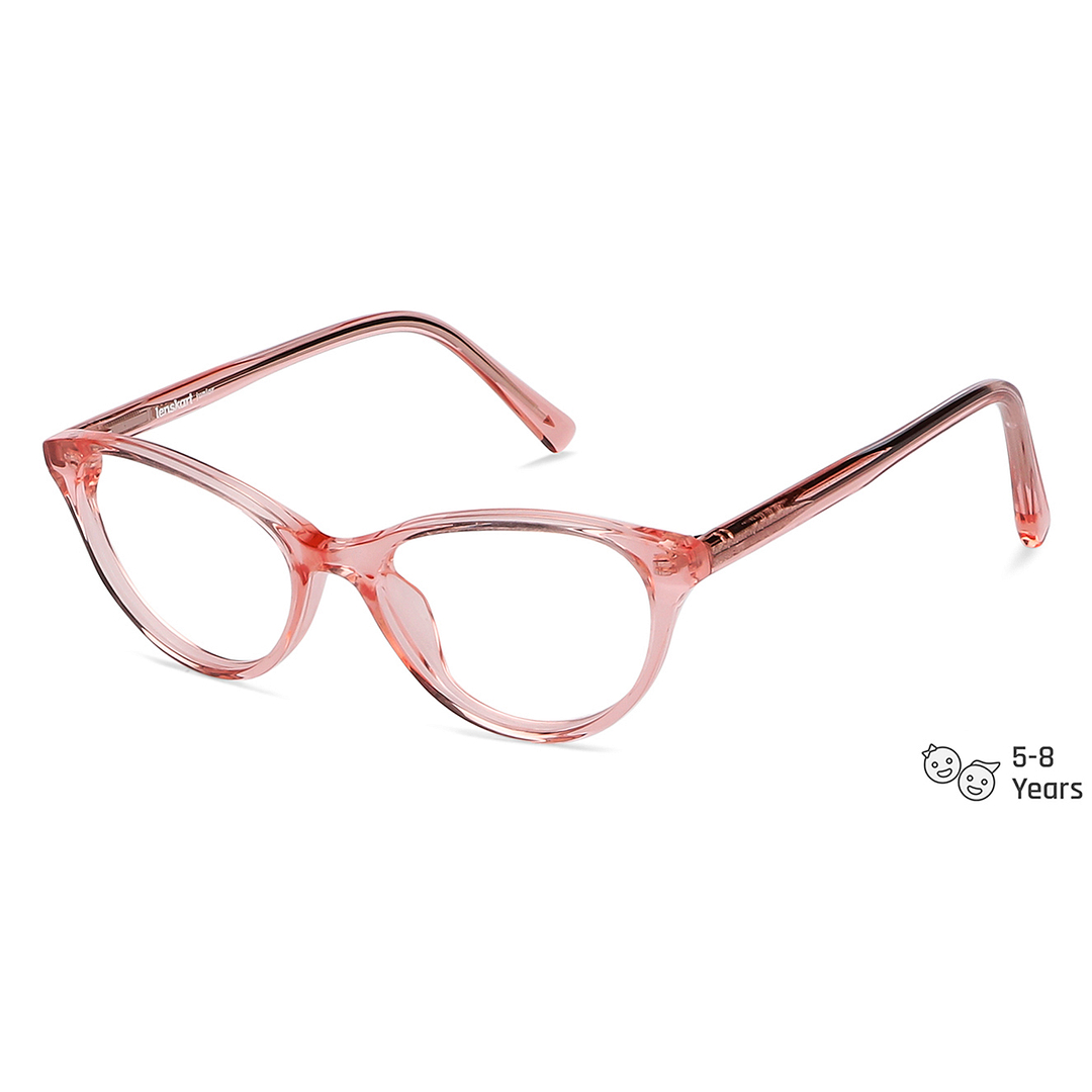 Hooper Online Pink Transparent Full Rim Cat Eye right side