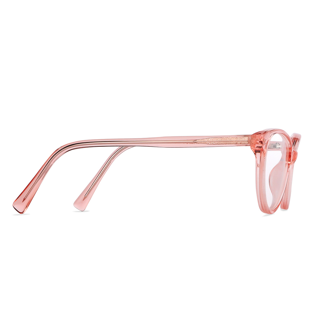 Hooper Online Pink Transparent Full Rim Cat Eye left side
