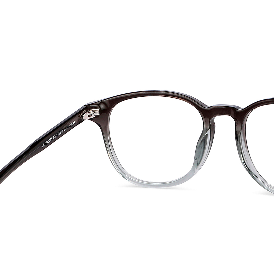 Hooper Online Brown Transparent Full Rim Square right side