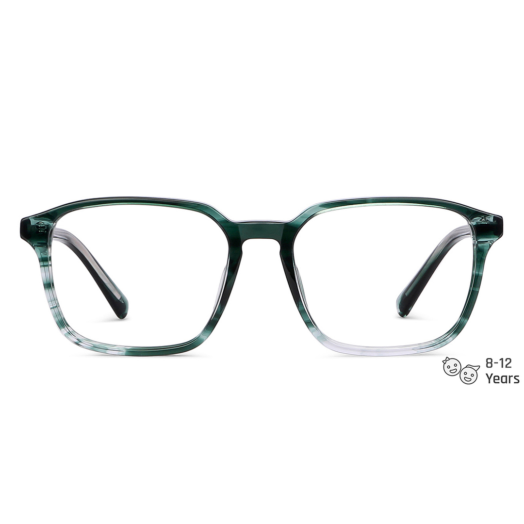 Hooper Online Green Transparent Full Rim Square left side