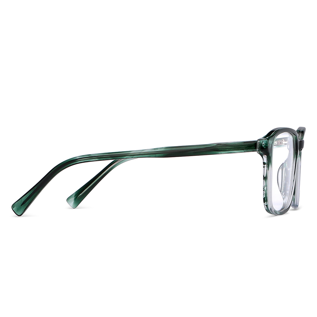 Hooper Online Green Transparent Full Rim Square left side