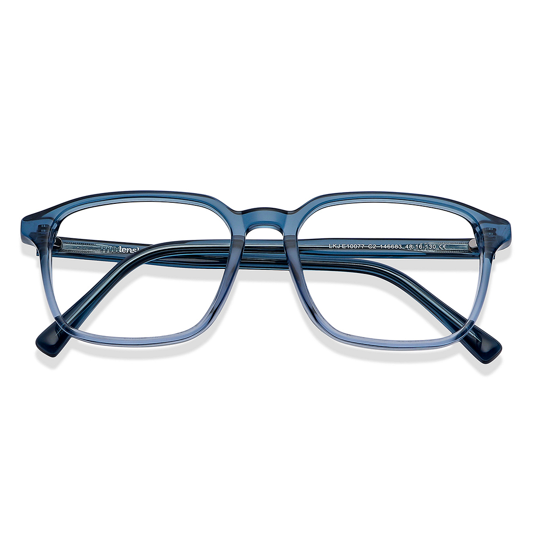 Hooper Online Blue Transparent Full Rim Square left side