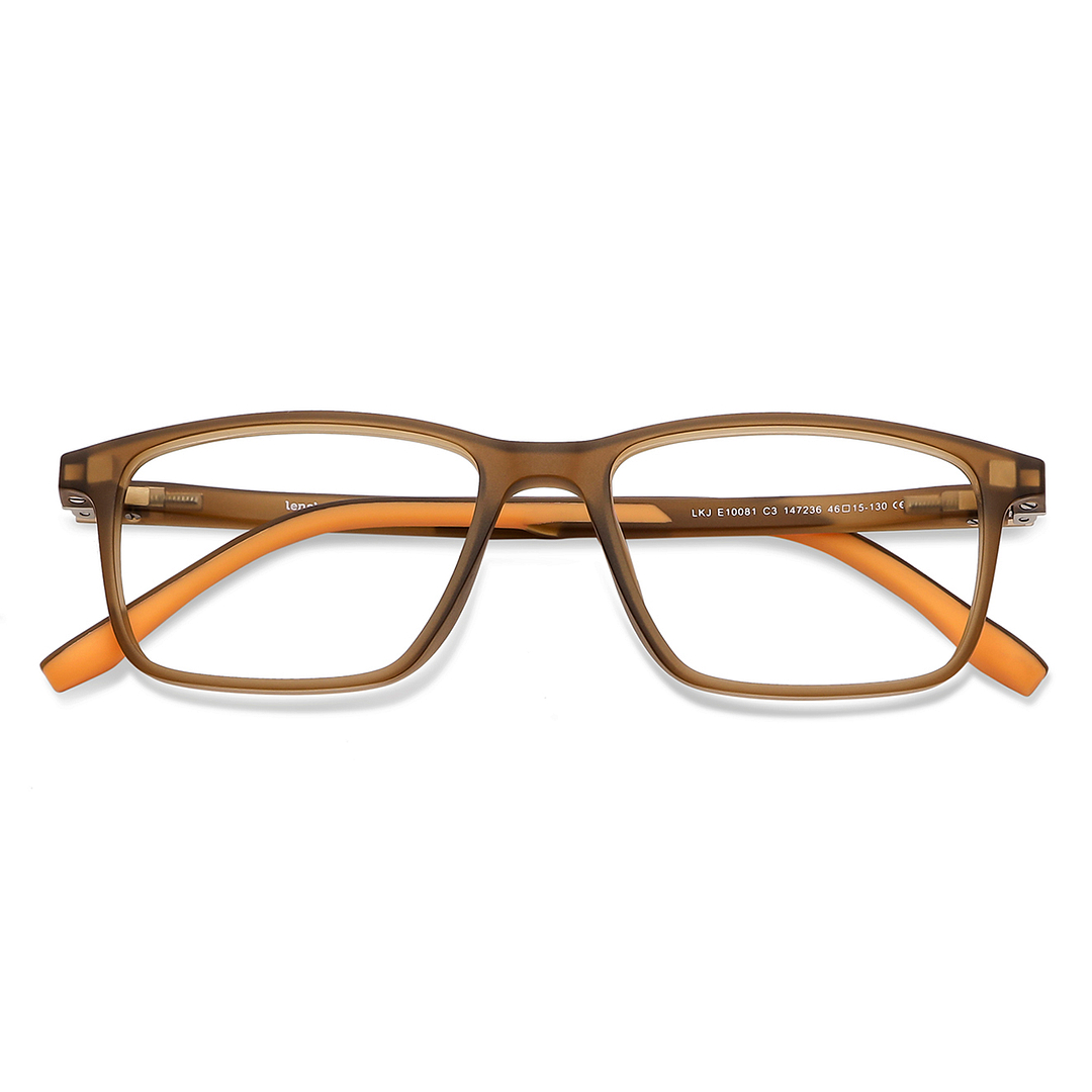 Hooper Online Light Brown Full Rim Rectangle left side