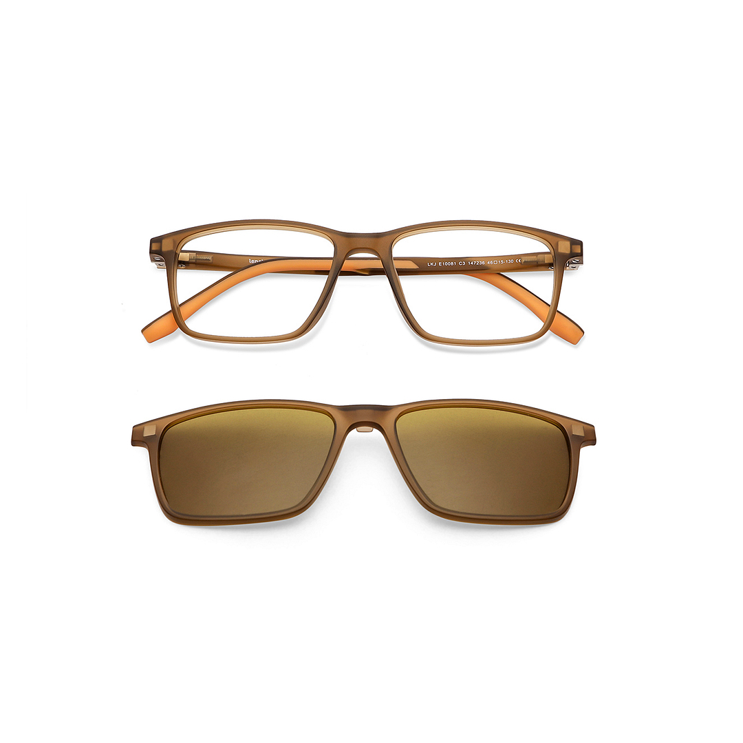 Hooper Online Light Brown Full Rim Rectangle right side