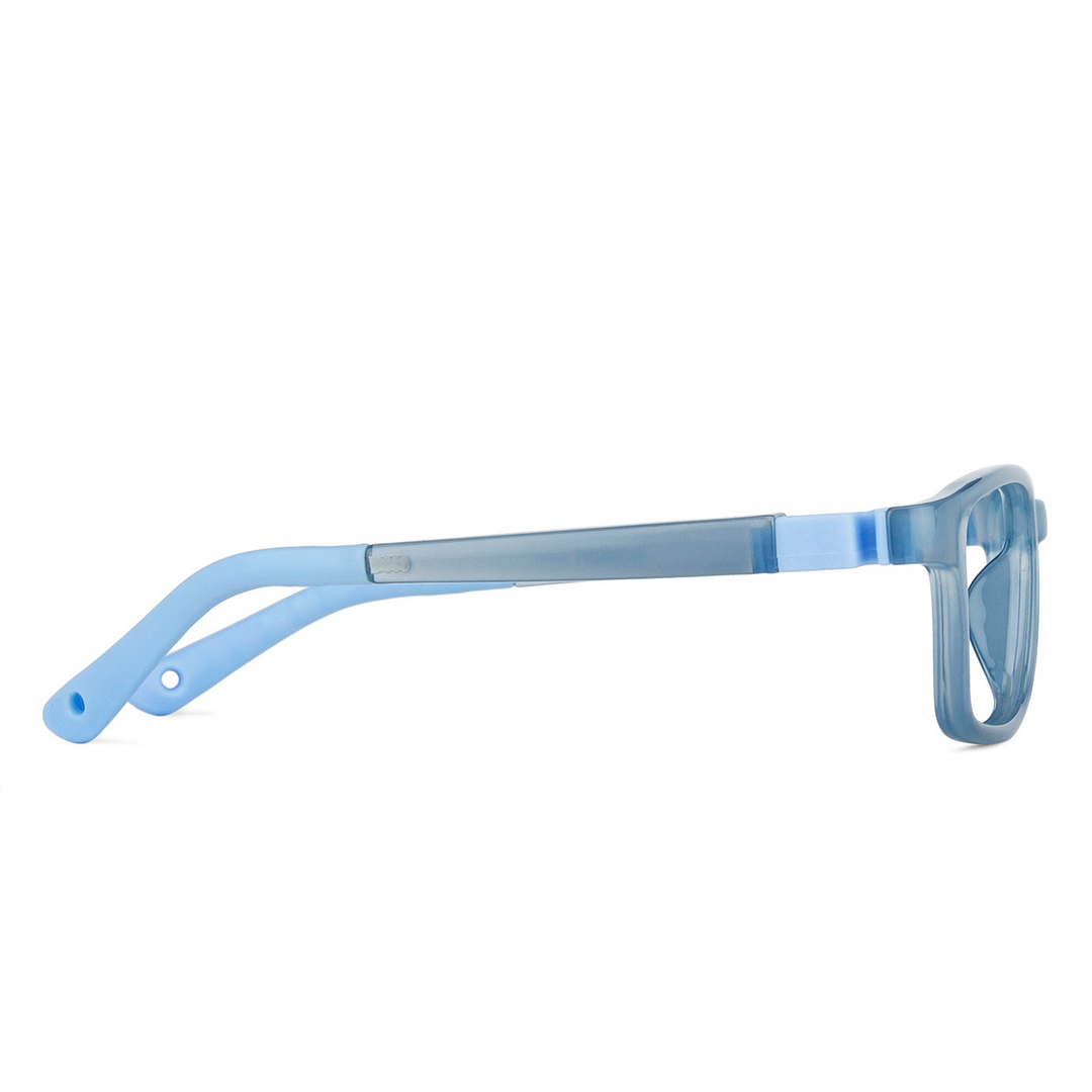 Hooper Screen Glasses Blue-Block Kids Computer Glasses: Sky Blue Full Rim Rectangle Kids  8-12 yrs  Lenskart Junior LKJ E10036CE-C1 right side