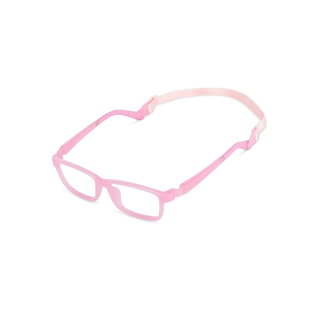 Hooper Screen Glasses Blue-Block Kids Computer Glasses: Pink Full Rim Rectangle Kids  8-12 yrs  Lenskart Junior LKJ E10036CE-C2 right side
