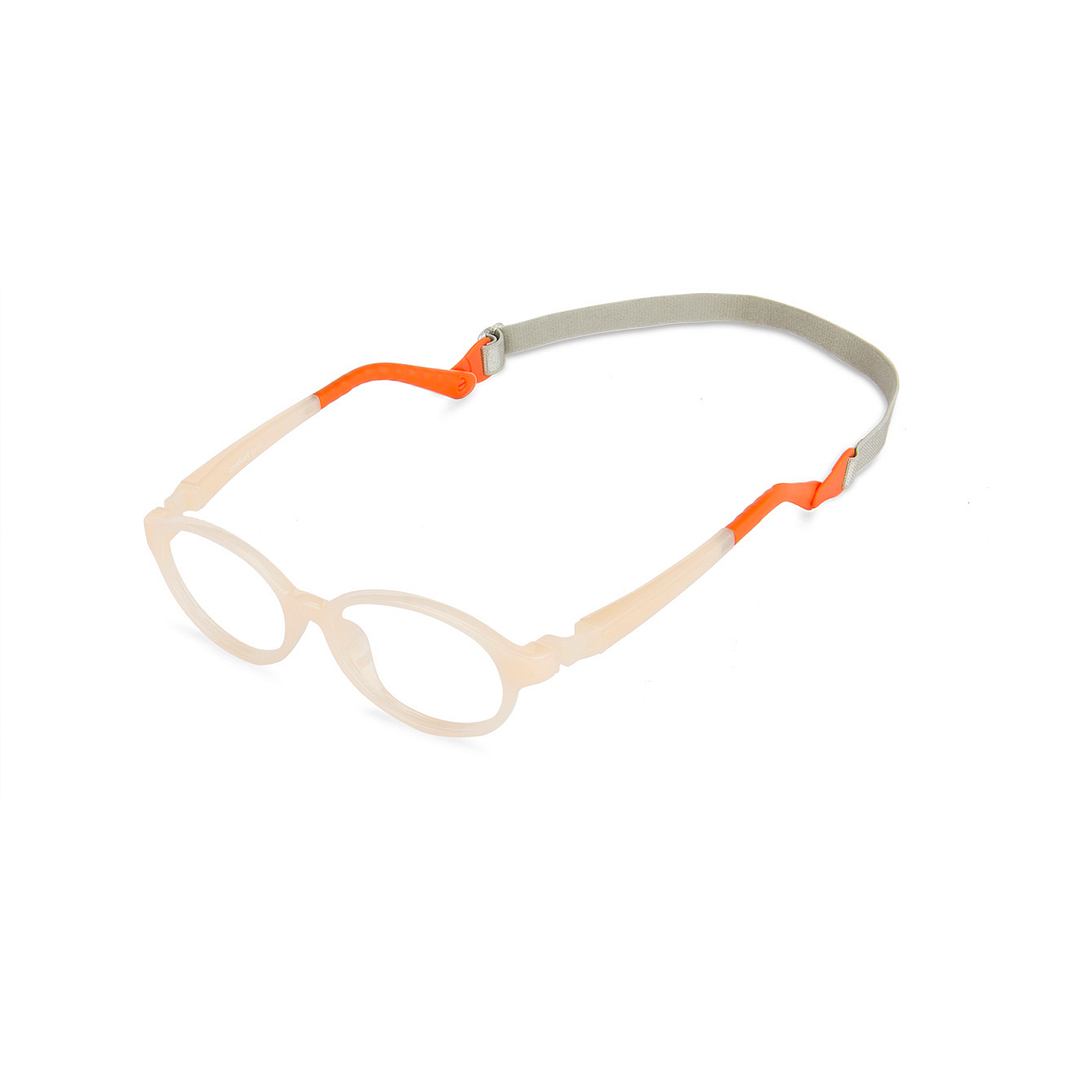 Lenskart Junior Computer Glasses Blue-Block Kids Computer Glasses: Cream Orange Full Rim Round Kids  2-5 yrs  Lenskart Junior LKJ E10037CE-C1 right side