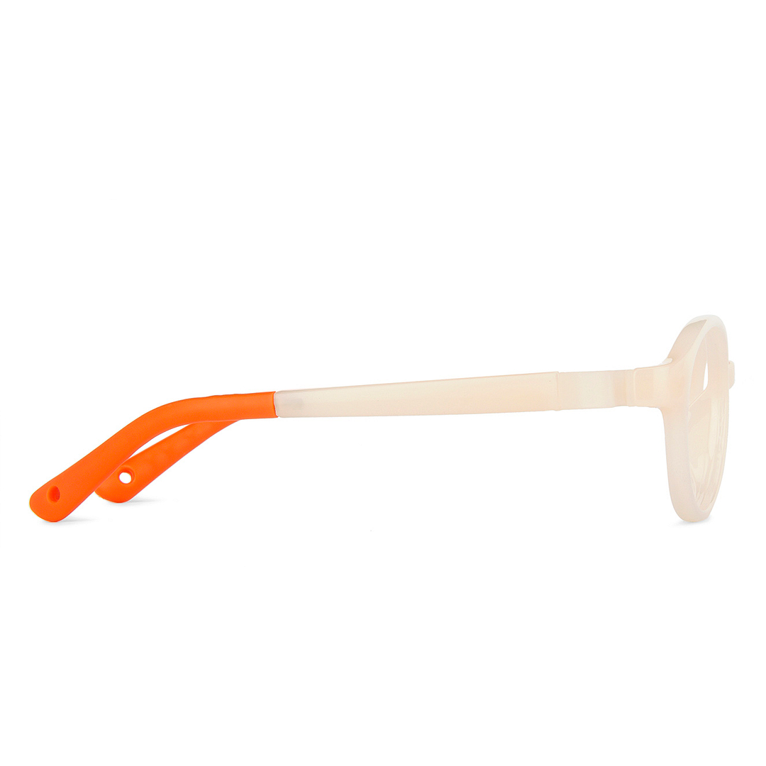 Lenskart Junior Computer Glasses Blue-Block Kids Computer Glasses: Cream Orange Full Rim Round Kids  2-5 yrs  Lenskart Junior LKJ E10037CE-C1 right side