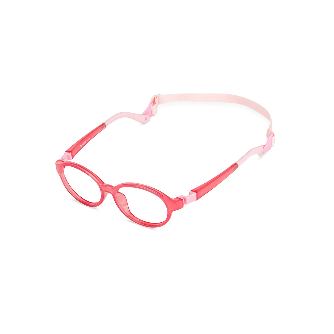 Lenskart Junior Computer Glasses Blue-Block Kids Computer Glasses: Red Pink Full Rim Round Kids  2-5 yrs  Lenskart Junior LKJ E10037CE-C2 right side