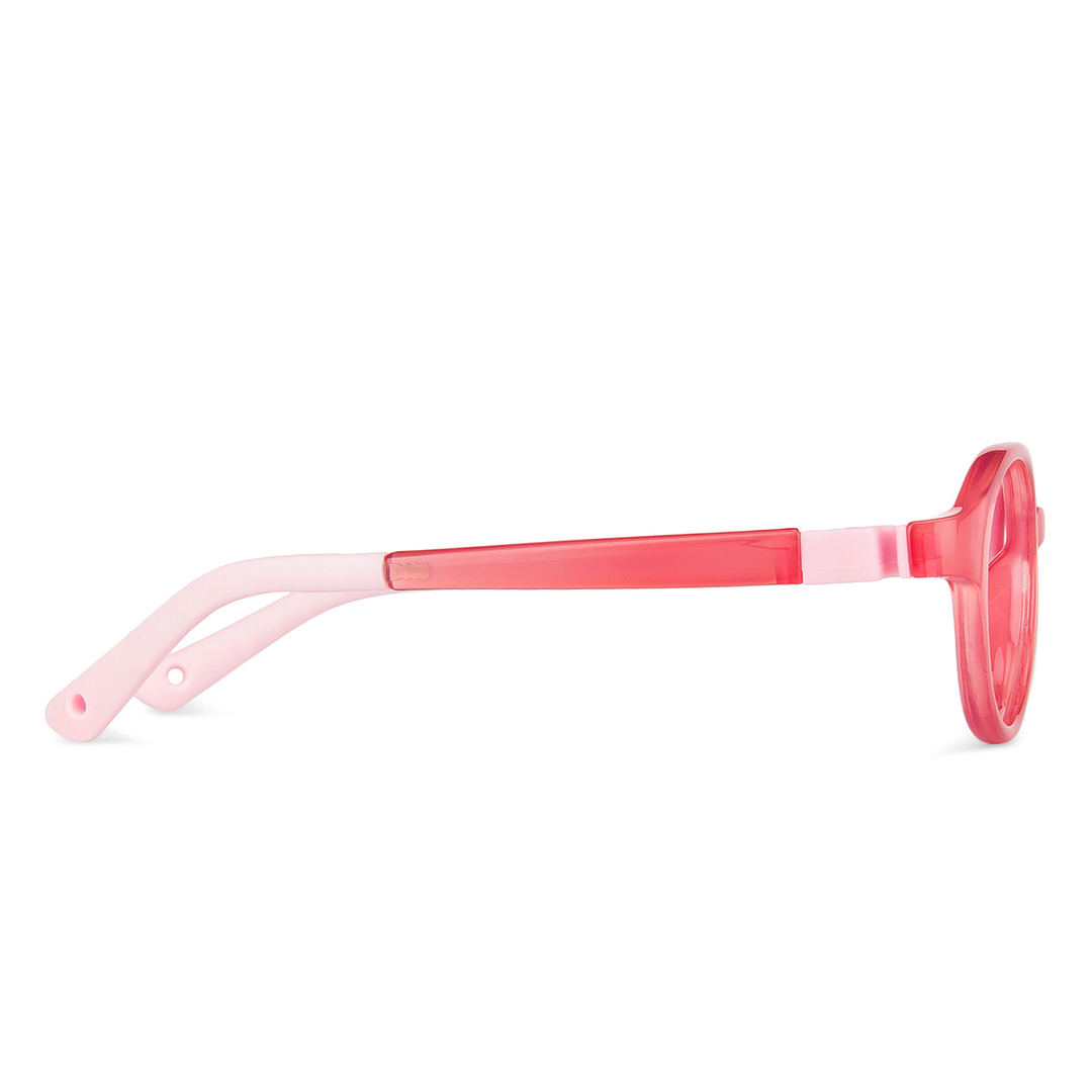 Lenskart Junior Computer Glasses Blue-Block Kids Computer Glasses: Red Pink Full Rim Round Kids  2-5 yrs  Lenskart Junior LKJ E10037CE-C2 right side