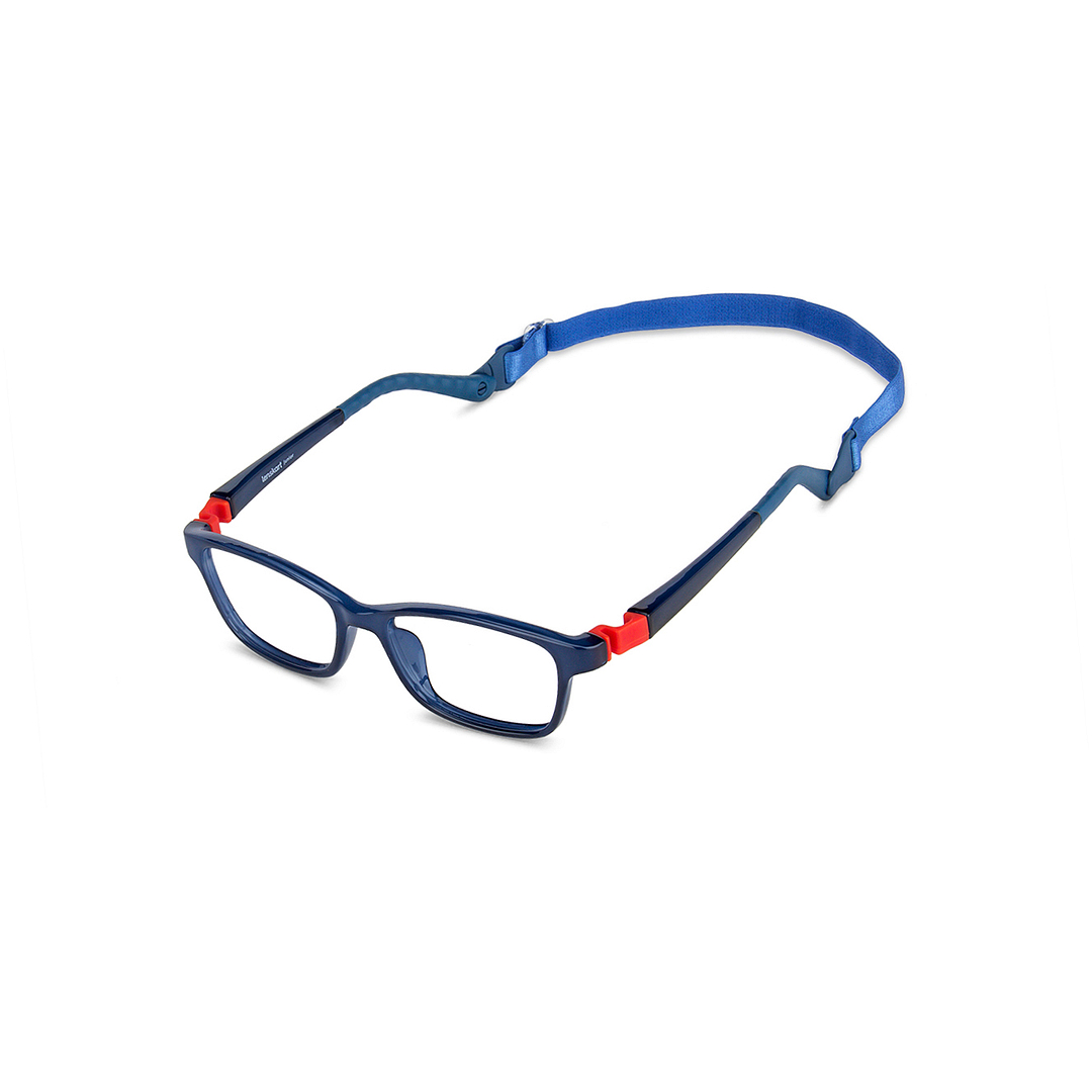 Hooper Screen Glasses Blue-Block Kids Computer Glasses: Blue Blue Full Rim Rectangle Kids  8-12 yrs  Lenskart Junior LKJ E10038CE-C2 right side