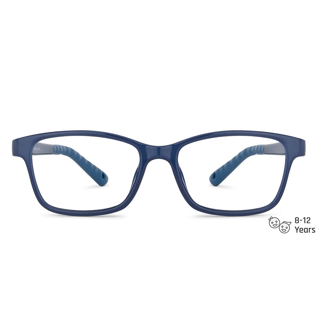 Hooper Screen Glasses Blue-Block Kids Computer Glasses: Blue Blue Full Rim Rectangle Kids  8-12 yrs  Lenskart Junior LKJ E10038CE-C2 left side