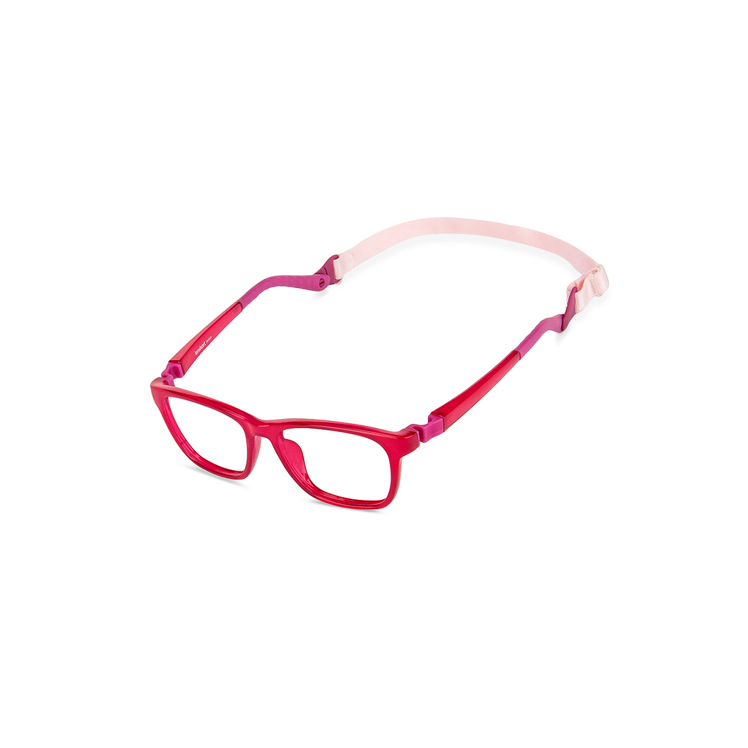 Lenskart Junior Computer Glasses Blue-Block Kids Computer Glasses: Red Pink Full Rim Square Kids  5-8 yrs  Lenskart Junior LKJ E10041CE-C2 right side