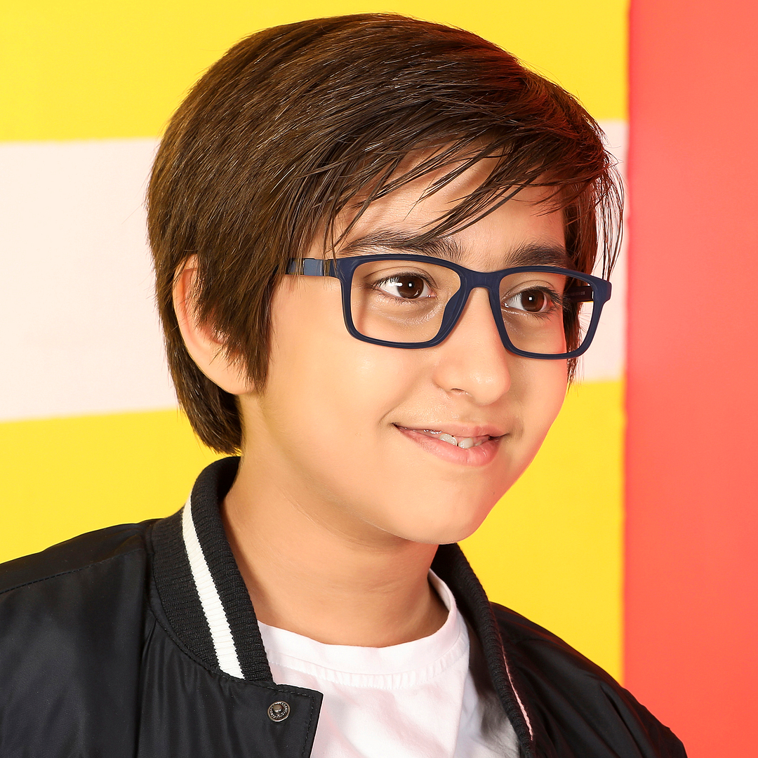 Hooper Online Sky Blue Full Rim Rectangle left side