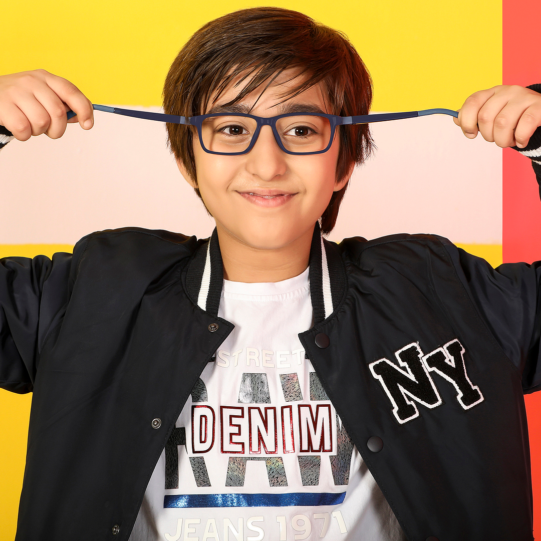 Hooper Online Sky Blue Full Rim Rectangle left side