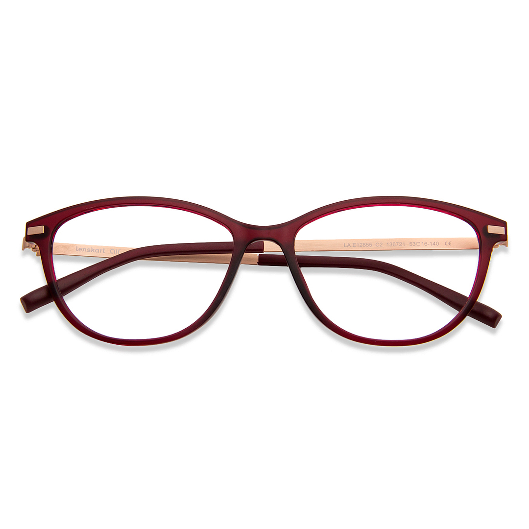 Lenskart Air Online Red Full Rim Cat Eye left side