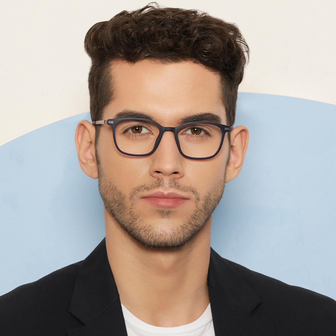 Lenskart Air Online Sky Blue Full Rim Rectangle left side