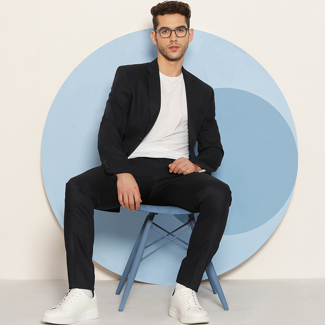 Lenskart Air Online Sky Blue Full Rim Rectangle right side