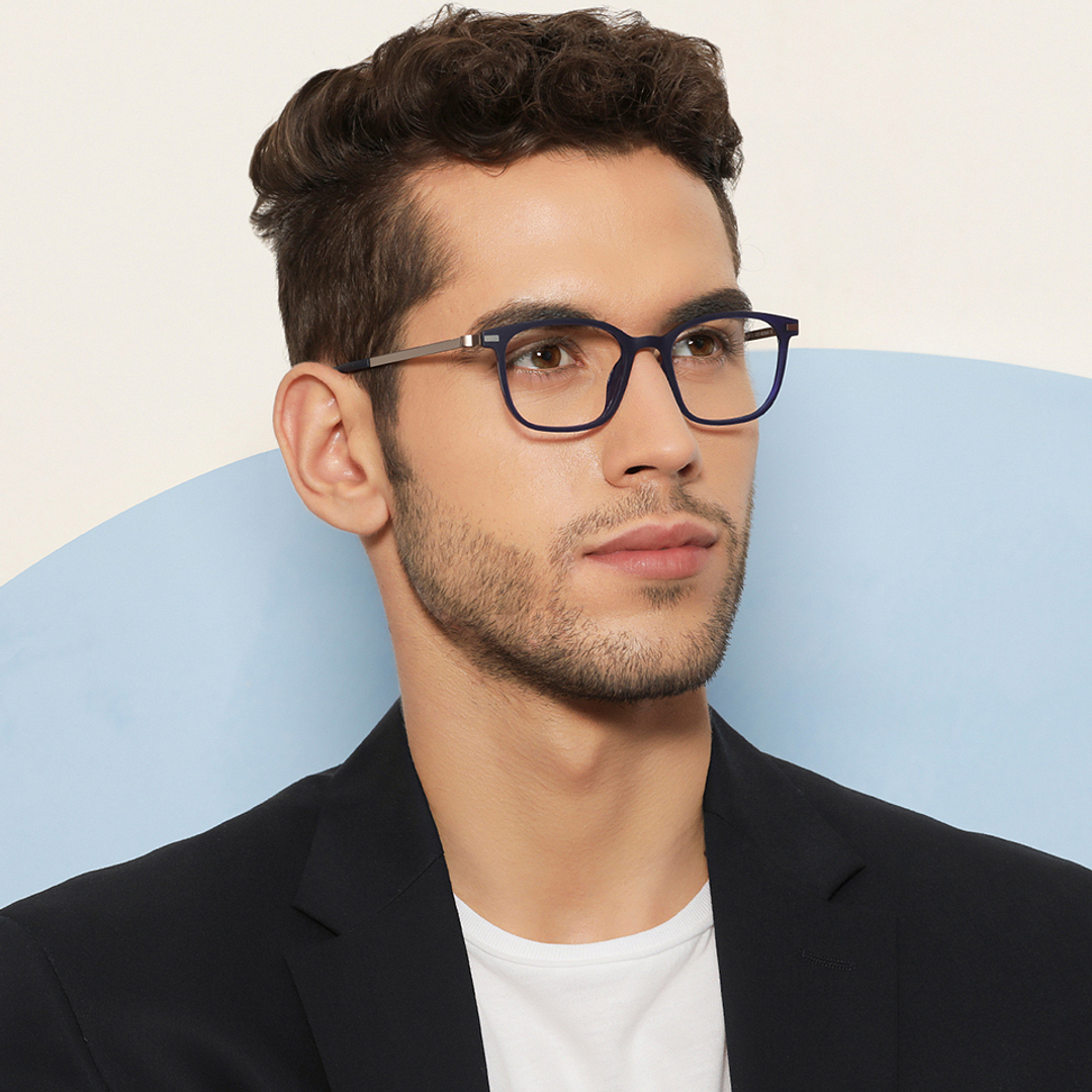 Lenskart Air Online Sky Blue Full Rim Rectangle right side