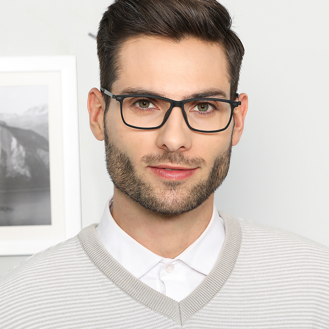 Lenskart Air Online Black Full Rim Rectangle left side