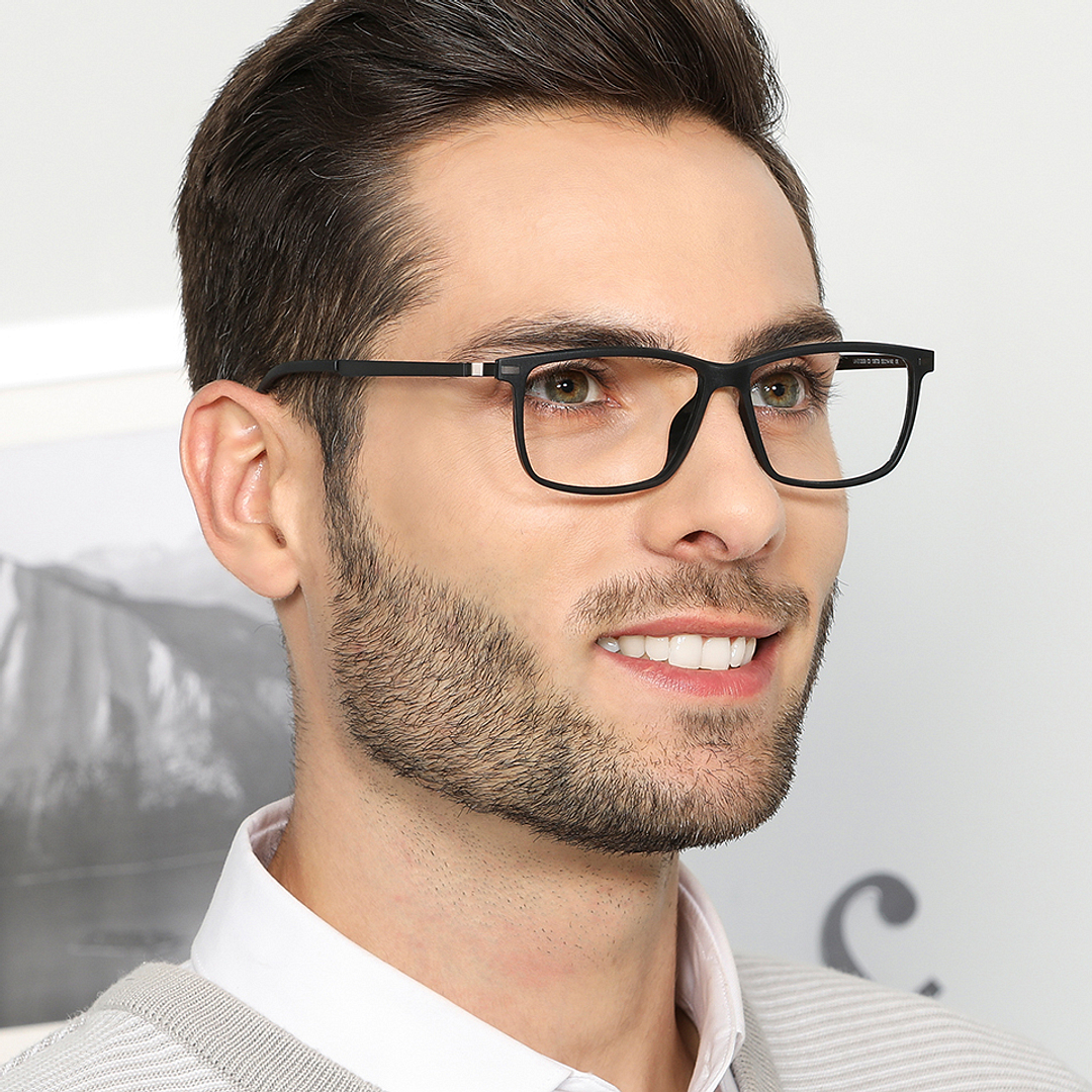 Lenskart Air Online Black Full Rim Rectangle left side