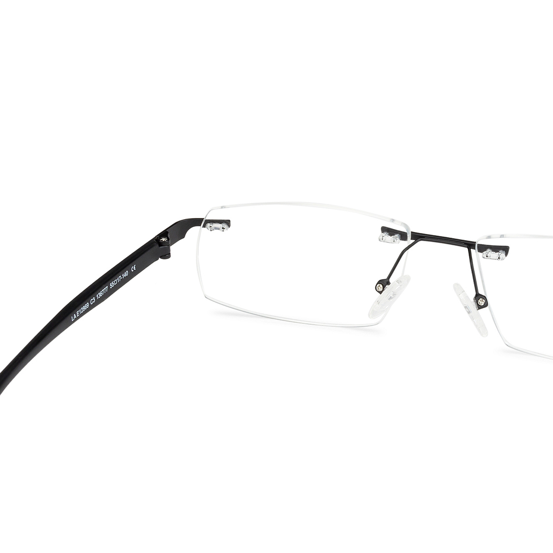 Lenskart Air Online Black Rimless Rectangle left side