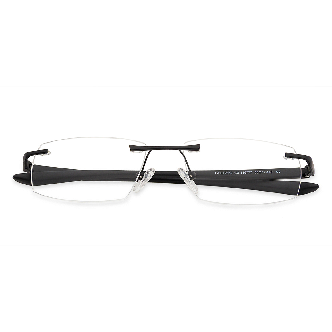 Lenskart Air Online Black Rimless Rectangle right side
